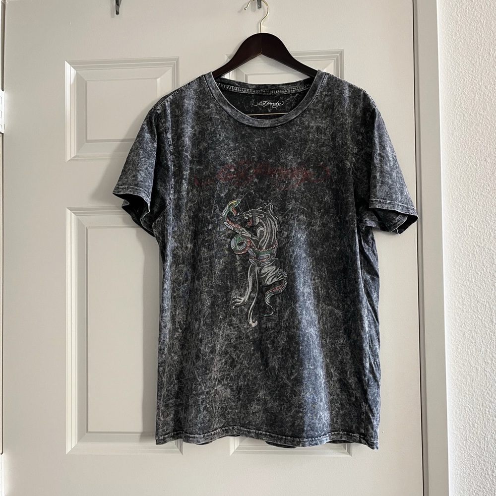 Ed Hardy Black Graphic Tee
